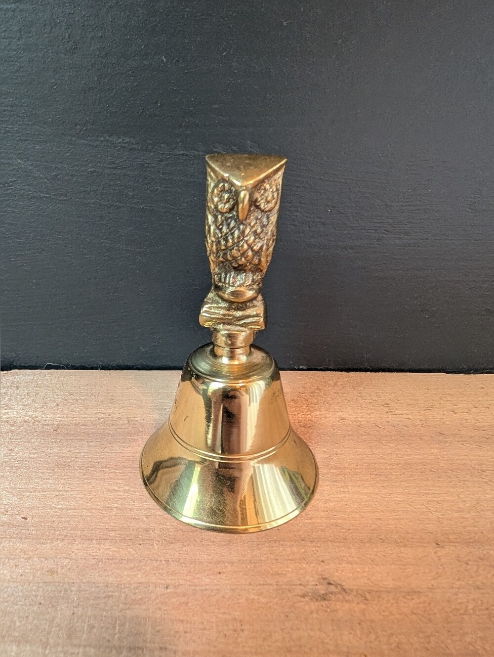 Adorable Vintage Brass Owl Bell
